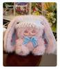Three White Rabbit Elves 680: Hand-Painted Plush Blind Box Figure - Cute Trendy Toy Pendant