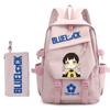 3 Piece School Backpack Set for Students Large Capacity Oxford Cloth Schoolbag with Shoulder Strap and Pencil Case