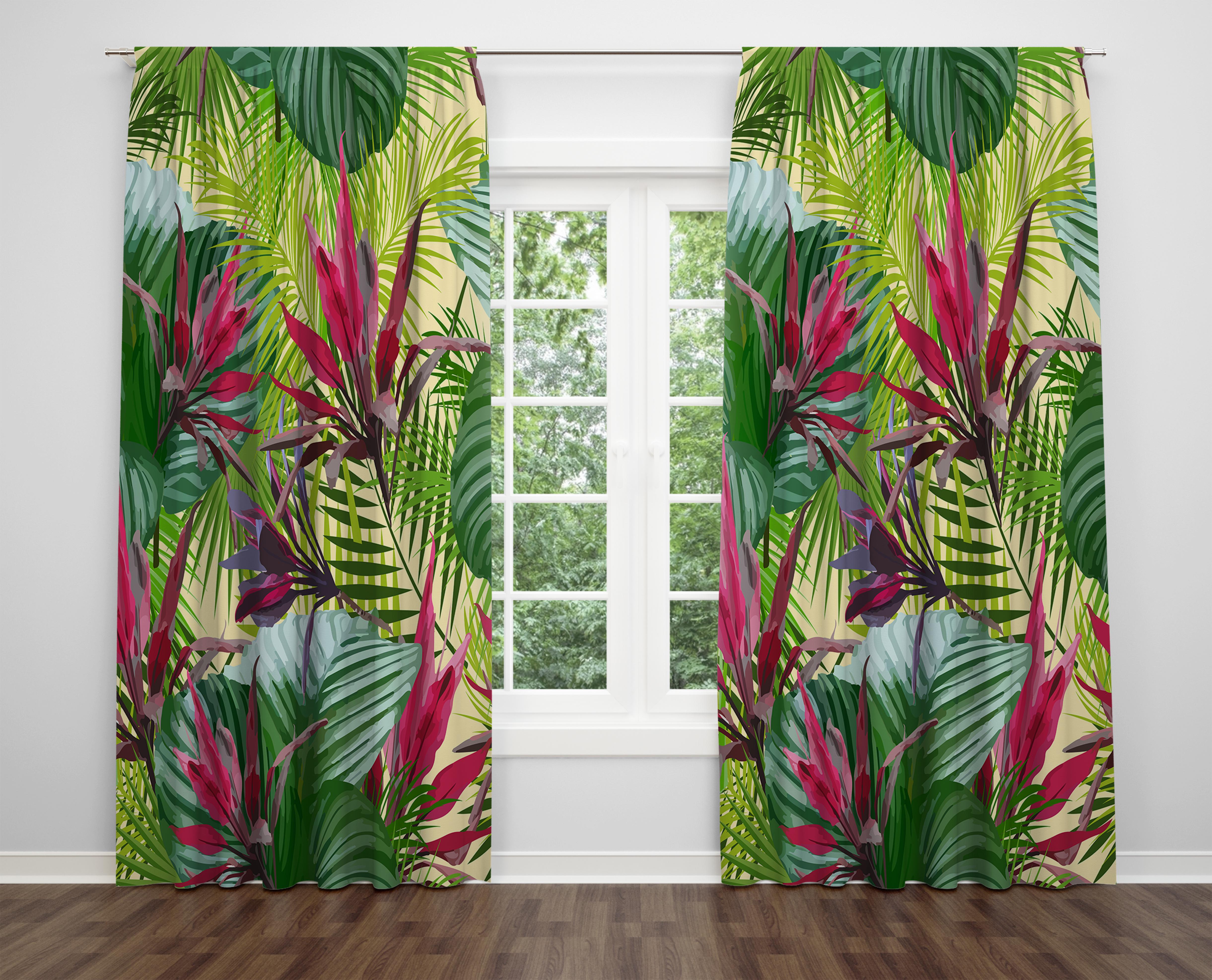 

Декоративний дизайн, високоякісна бавовняна тканина, ви можете вибрати одну або подвійну фіранку з крила 1 piece різнокольоровий