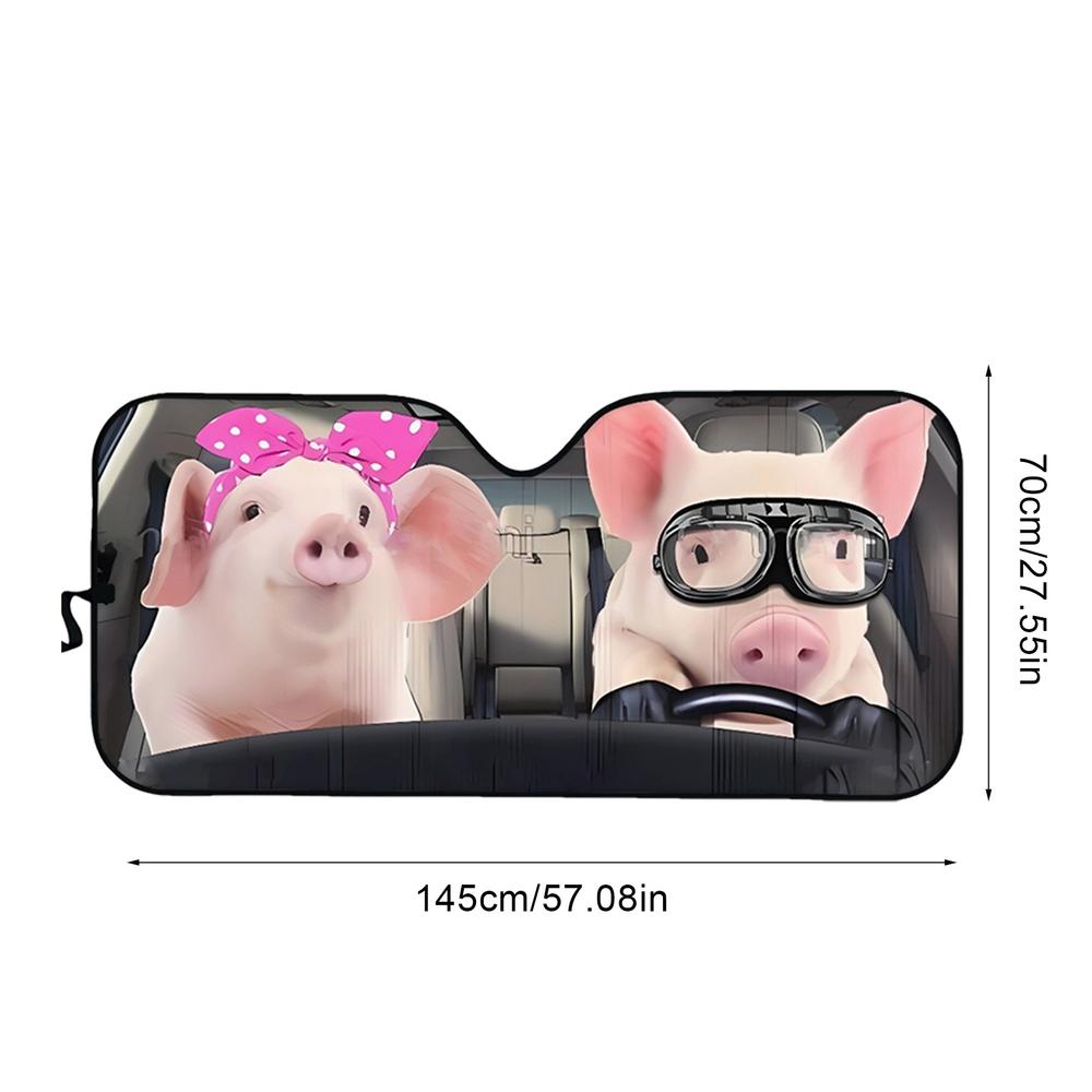 Faltbarer Sonnenschutz für die Windschutzscheibe des Autos, süßes, lustiges Muster, Sonnenschutz für die Windschutzscheibenabdeckung, Wärmedämmung, Kühlzubehör