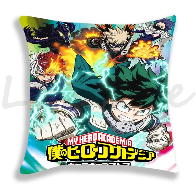 My Hero Academia Kissenbezug Cartoon Zierkissenbezug Coole Kissenbezüge Sofa Anime Kissenbezug Deku Bakugou Dekor Kissenbezug