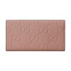 Gucci Doppel-G-Logo Druckknopfverschluss Ledergeldbörse Damen Rosa