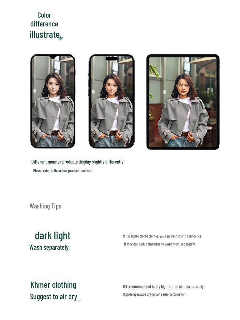 Petite Women's Retro Korean Barn-Style Loose Trench Coat, Autumn 2025 Collection, Single-Breasted with Unique Collar Design