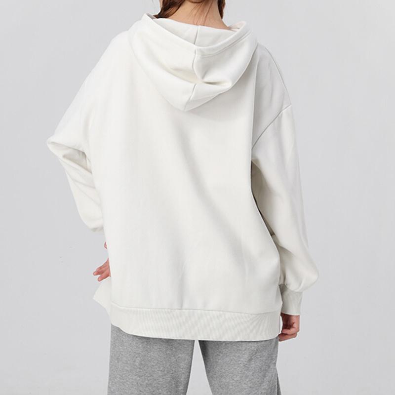 (WMNS) PUMA Classics Oversized Logo Printing Plus Fleece Keep Warm Hoodie Grey Women's 530280-05