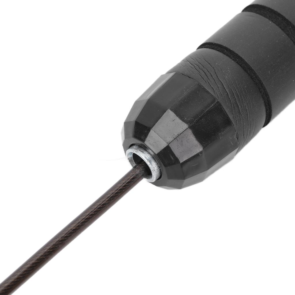 Speed Jumping Rope Anti Skid Handle Adjustable Length Thickened Fitness Jump Rope Black
