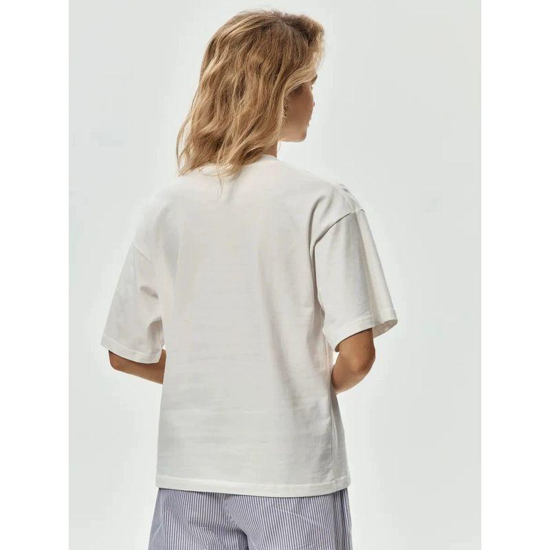 Loose Printed T-shirt European and American New Fashion Loose Print Casual All-matching Round Neck T-shirt Top