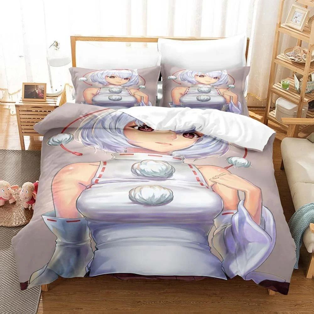 3D Anime Kawaii Girls Date A Live IV Bedding Set Single Twin Full Queen King Size Bed Set Adult Kid Bedroom Duvetcover Sets