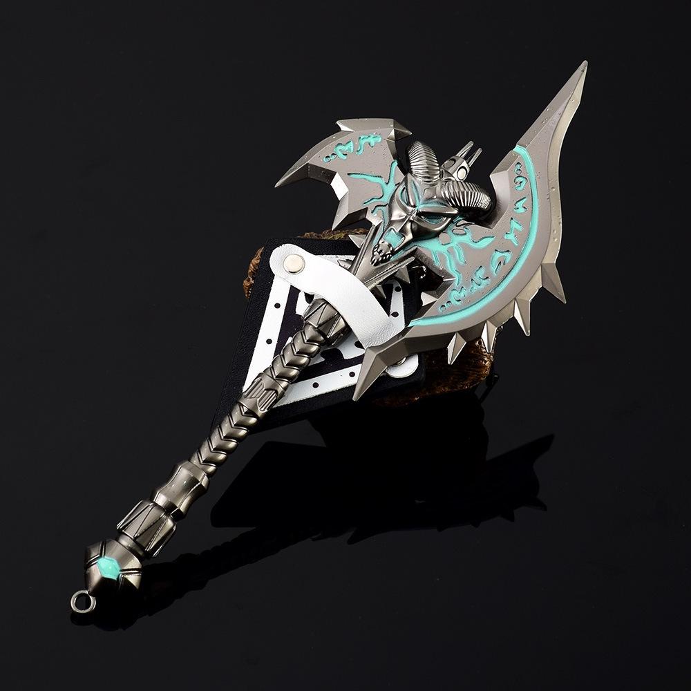 Shadowmourne Axe Model Toy, 18cm (7.08in) Zinc Alloy - Non-Sharp Blade, Rust-Resistant - Perfect for World of Warcraft Fans