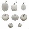 8 Pieces Artificial Pumpkins Fall Fake Autumn Pumpkin Decorations for Decorators, Crafters,