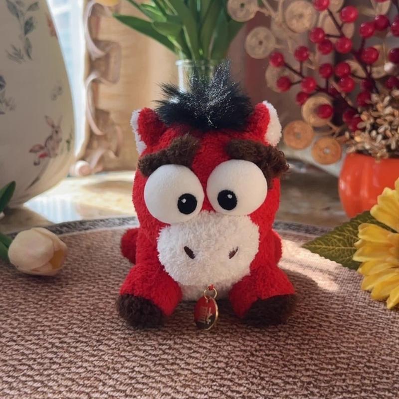 Plush Toy 2026 Year Of The Horse Mascot Doll Plush Cute Pillow Doll Annual Meeting Gift Cotton Filled Soft Skin Friendly Fabric