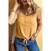 Women's Solid Color T-shirt Vest Slub Sexy Fashion Twisted Buckle Vest Women