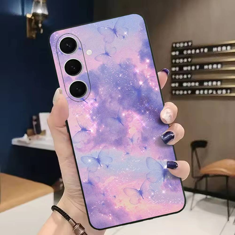 Purple Butterflies Phone Case for Samsung Galaxy A13 A22 A31 A32 A52 A53 A71 A80 Phone Cover