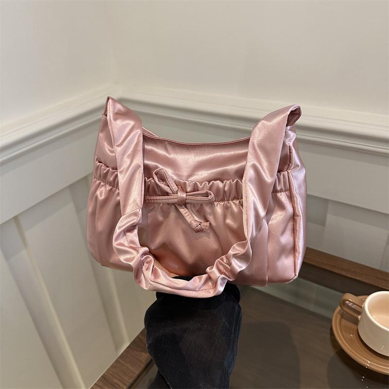 Stylish Retro Shoulder Bag For Women In Trendy Black White Pink And Gold Colors