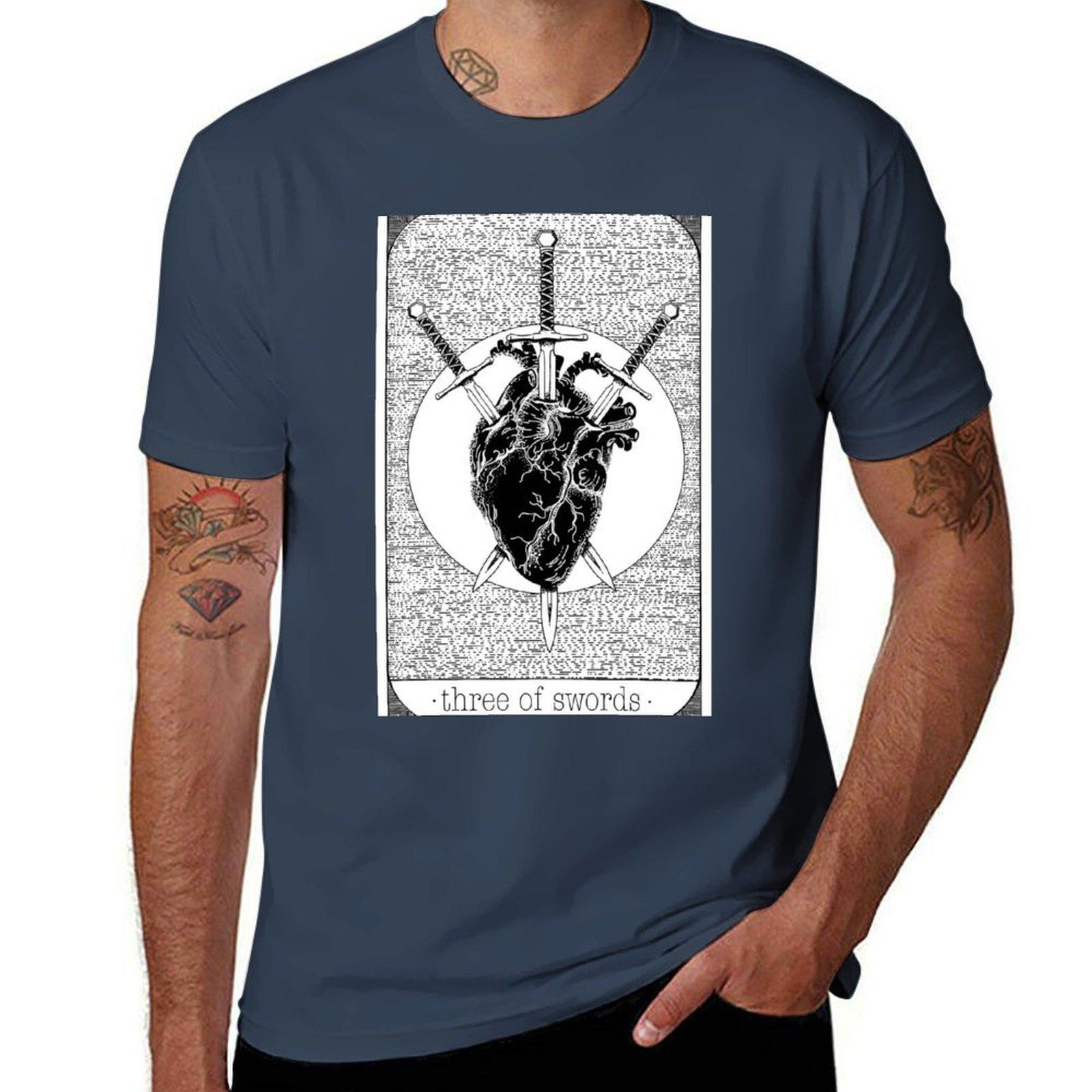 Three of Swords TShirt Casual Holiday Short Sleeve Tee S