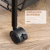 Rolling Cart with 4 Hanging Baskets, Serving Cart On Casters, Mobile, Removable Hooks, Steel, 45 X 26.5 X 84 Cm, Black