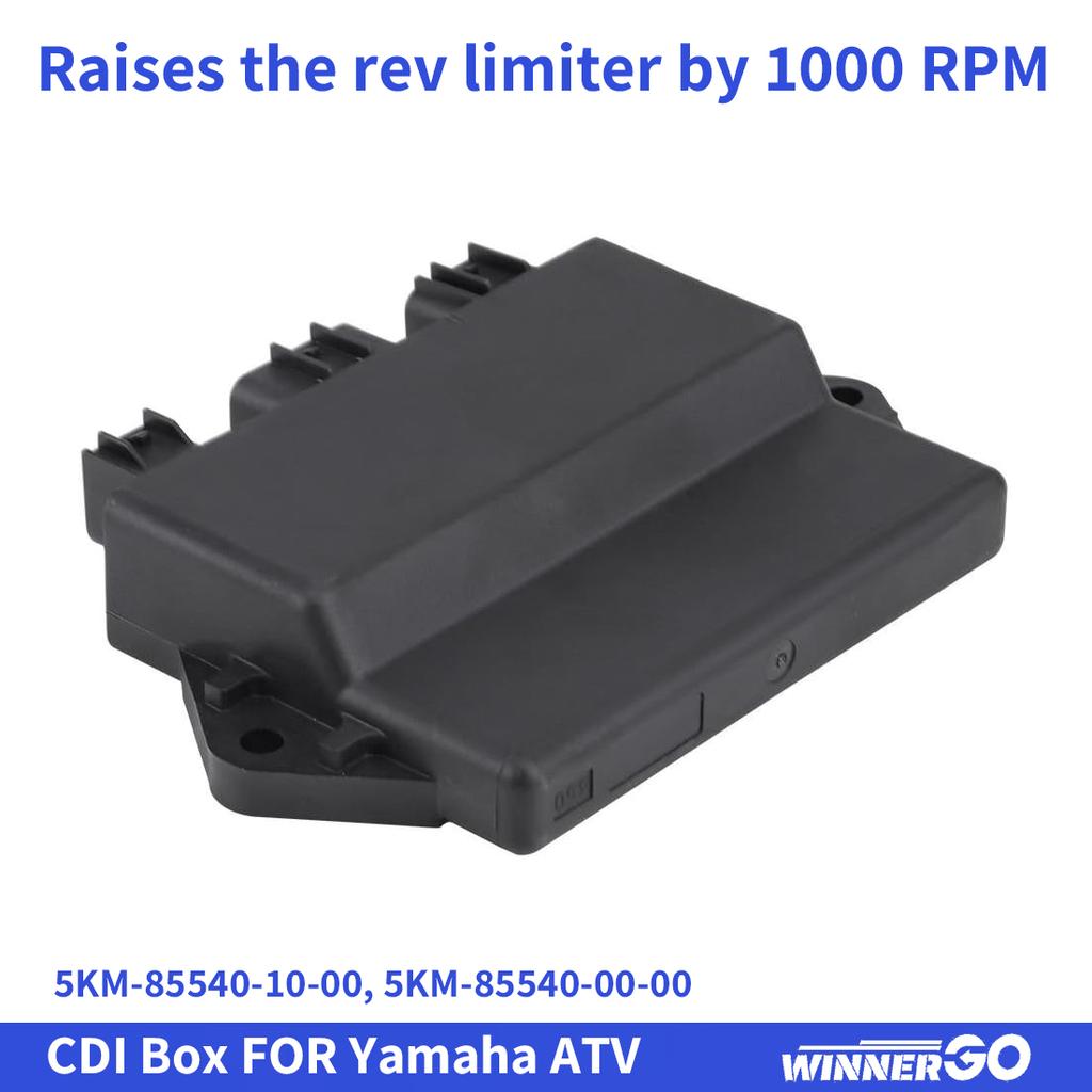 12V CDI Box Unit for Yamaha Grizzly 660 YFM660F YFM660FG YFM660FA 600cc ATVs Parts 5KM-85540-10-00 5KM855400000 Rev 1000 Rpm