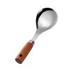 A Wooden Handle Three-dimensional Household High-temperature Resistant Rice Spoon That Doesn't Stick To The Rice