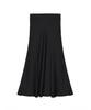 Nigaennikol Satin Flare Long Skirt_Black