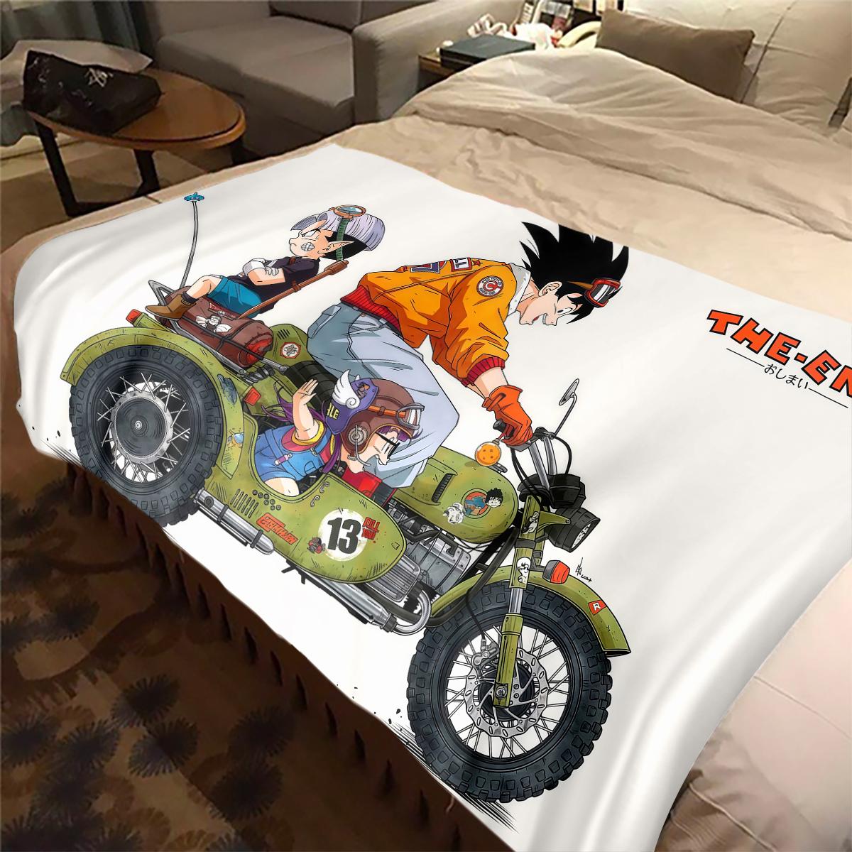 

1 шт. Фланелевое одеяло с принтом Dragon Ball Super, Высокое качество, Для всех сезонов, Декор для дома, Тепло и уют, Идеально для рождественских подарков 80cm x 120cm