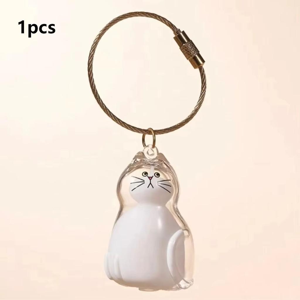 1 Transparent Catshaped Memorial Capsule A Catshaped Sealed Storage  Hanging Loopa Heartfelt Gift For Cat Owners To Commemorate