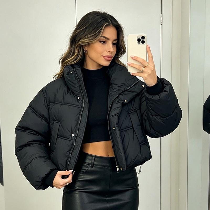 Warm down cotton clothes, cotton-padded jackets, winter turtle back vest women's short models, new thickened stand-up collar