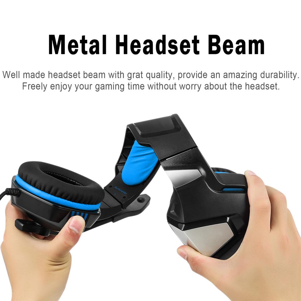 V3 3.5mm Wired Gaming Headset Noise Canceling E-Sports Earphone Over Ear Headphones 50mm Dynamic Coil Speaker Automatic Noise Reduction 3.5mm + USB In