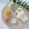 Plastic Mooncake Molds DIY Mooncake Stamps Osmanthus Shaped Baking Moulds Pastry Gadgets 3 Sizes for Mid-Autumn Festival