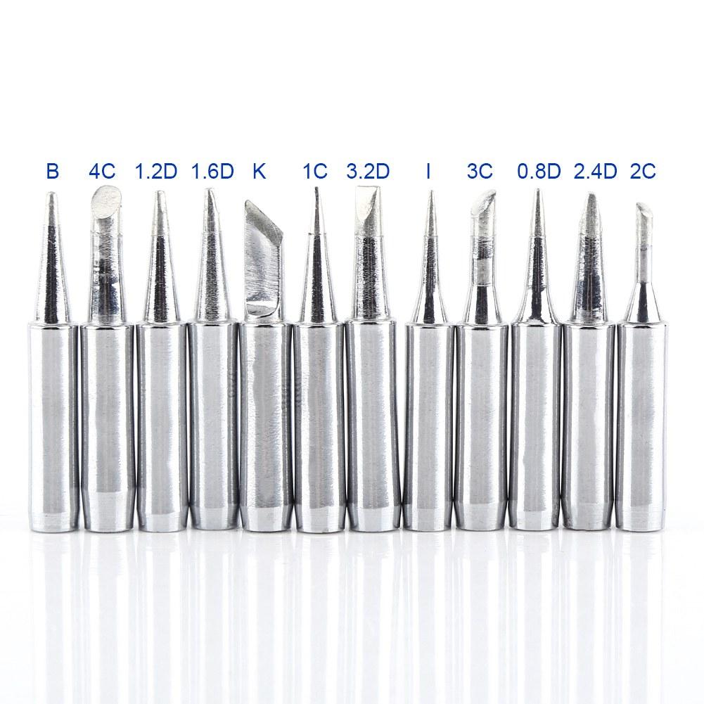 12 Pcs Replacement Solder Solder Iron Tips Kit Fast Conductivity Thermal Resistance Up to 480 celsius Plate Iron High Easy to Transport Cleanly