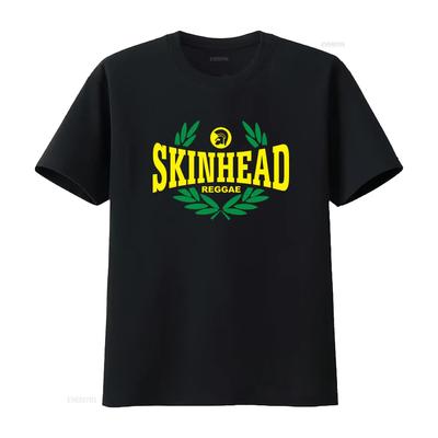 Skinhead Reggae T Shirt with Olive Wreath and Spartan Helmet Design XXL Vintage Washed Fashion Graphic Top For Everyday Wear