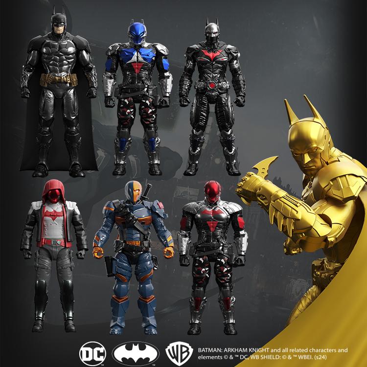 Hot F5 Roundd Culture Batman Series Model Doll Arkham Knight Deathstroke Red Hood Desktop Model Playthings Doll Festival Present