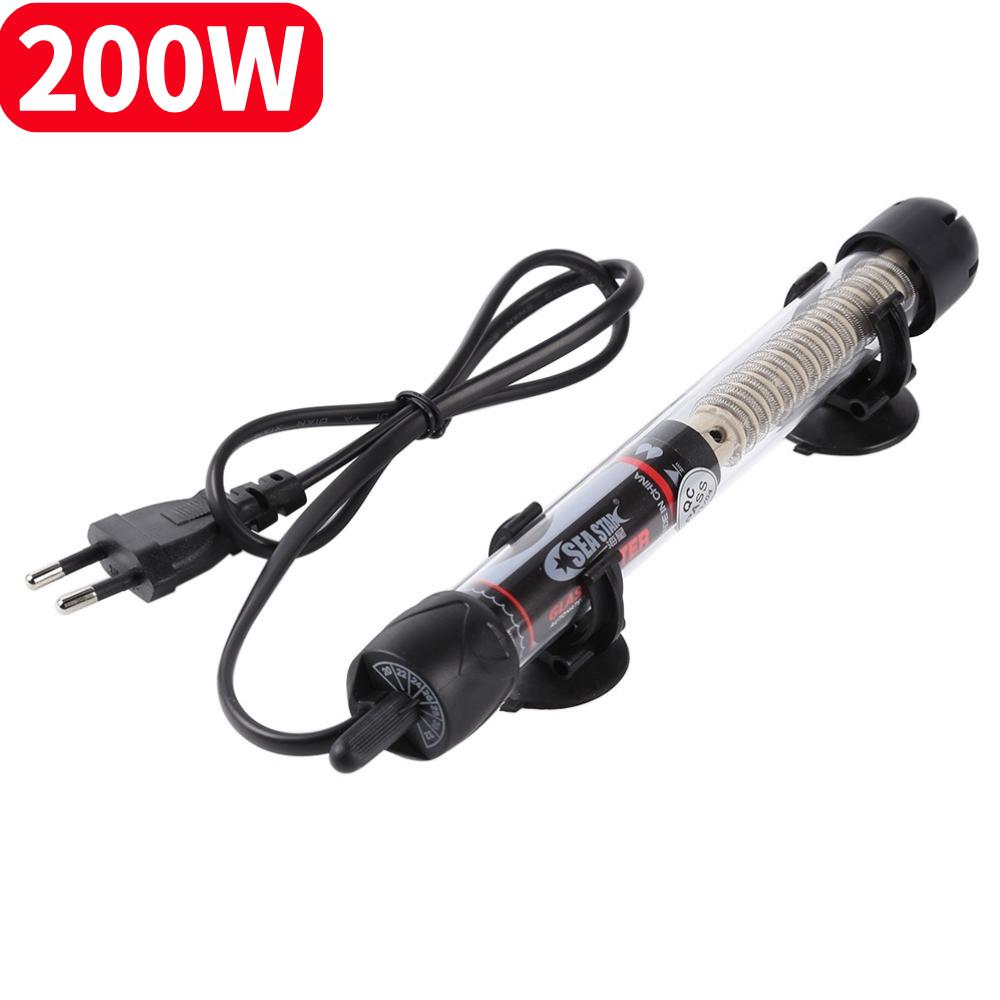 Adjustable Plug Tank Water Heating Rod Aquarium Waterproof Temperature Control Heater Fish Rod for Household Bedroom Ornaments