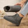 Fashion Winter Boots Women 2024 New Rubber Thick Sole Ankle Boots Outdoor Elevated Comfort Warm Walking Cotton Shoes Fashion Snow Boots