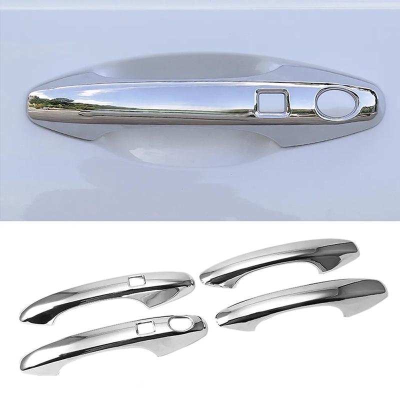 For GWM Haval H6 3rd Gen   ABS Chrome Carbon Fiber Black Car Door Handle Caps Cover Frame Trims Car Styling Accessories