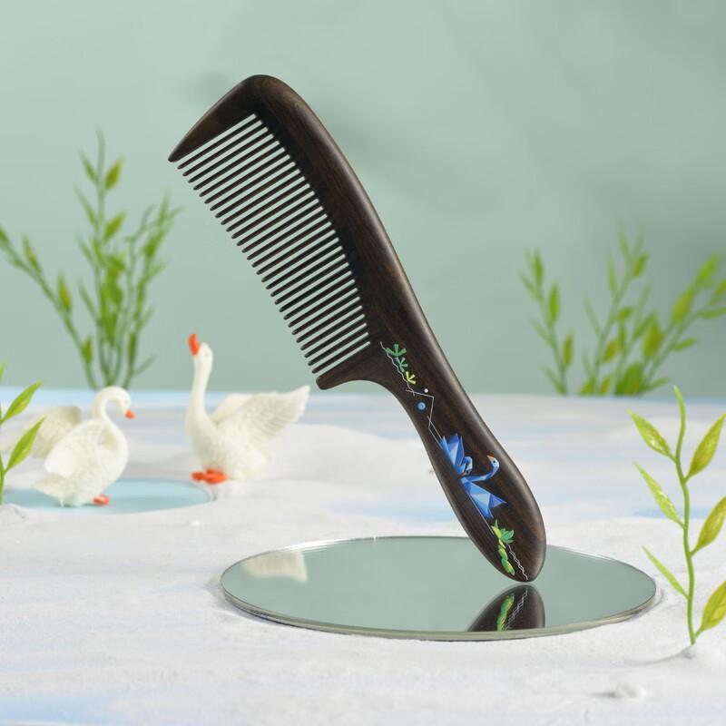 Tan Mujiang Women's Wooden Hair Comb Gift Set