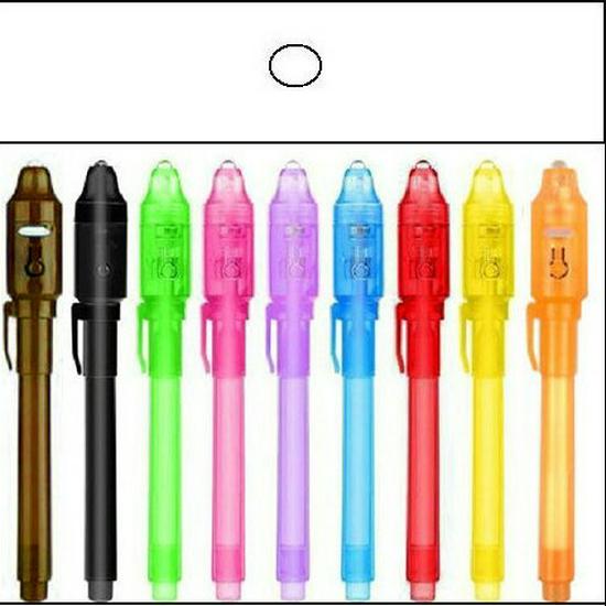 Glow-in-the-Dark Purple UV Invisible Marker - Minimalist Fluorescent Money Detector Pen.