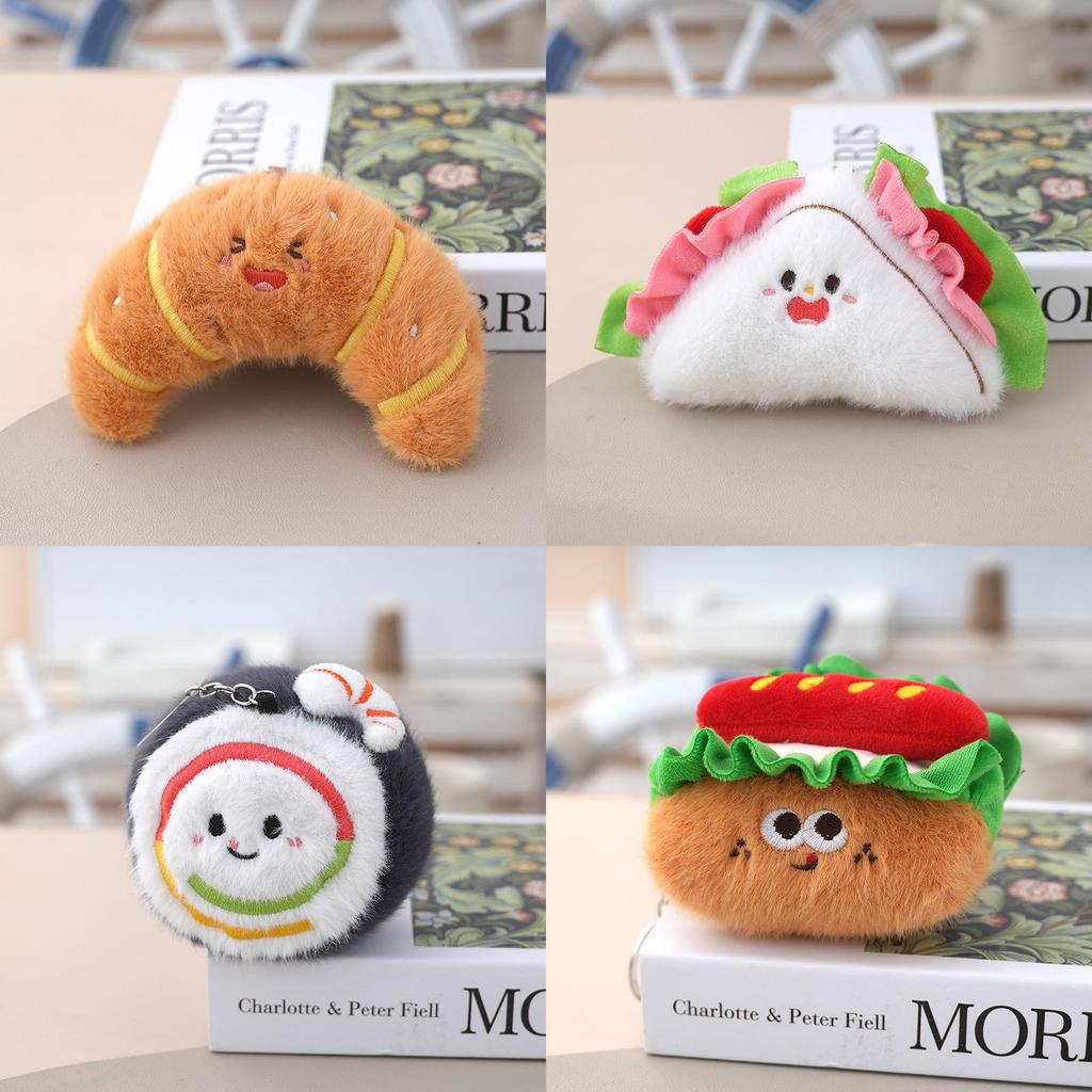 Plush Hamburger Keychain With Soft Pp Cotton For Kids And Collectors