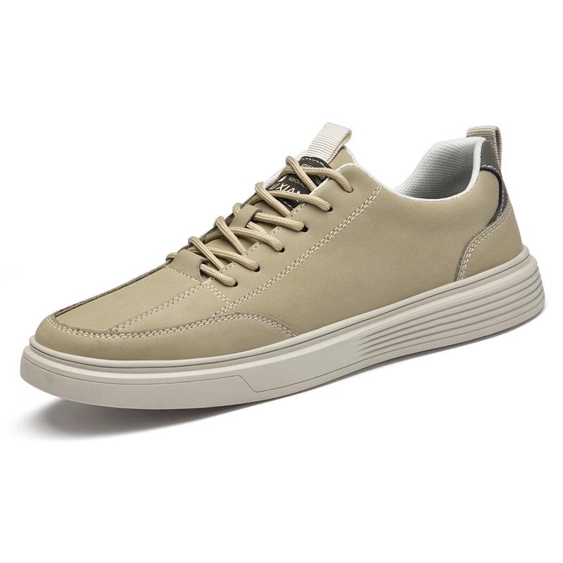 Men s Retro Genuine Leather Breathable Board Shoes - Large Size Casual Outdoor Sneakers 43