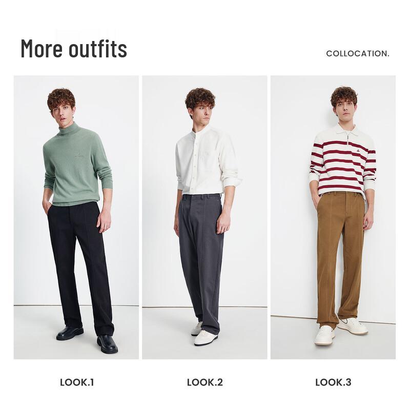 Navigare Men's 2025 Autumn/Winter Slightly Loose Straight Casual Commuter Pants