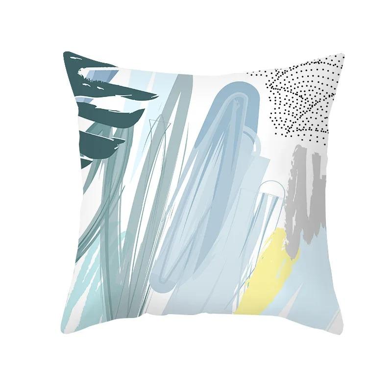 Pink Blue Abstract Decorative Pillowcase Office Living Room Car Ornaments Home Pillowcase