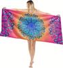 1PC Mandala Pattern Beach Towel for Abuela Abuelo Mama Papa Festival Day Birthday Quick-Dry Towel For Bath Yoga Tourism Swimming