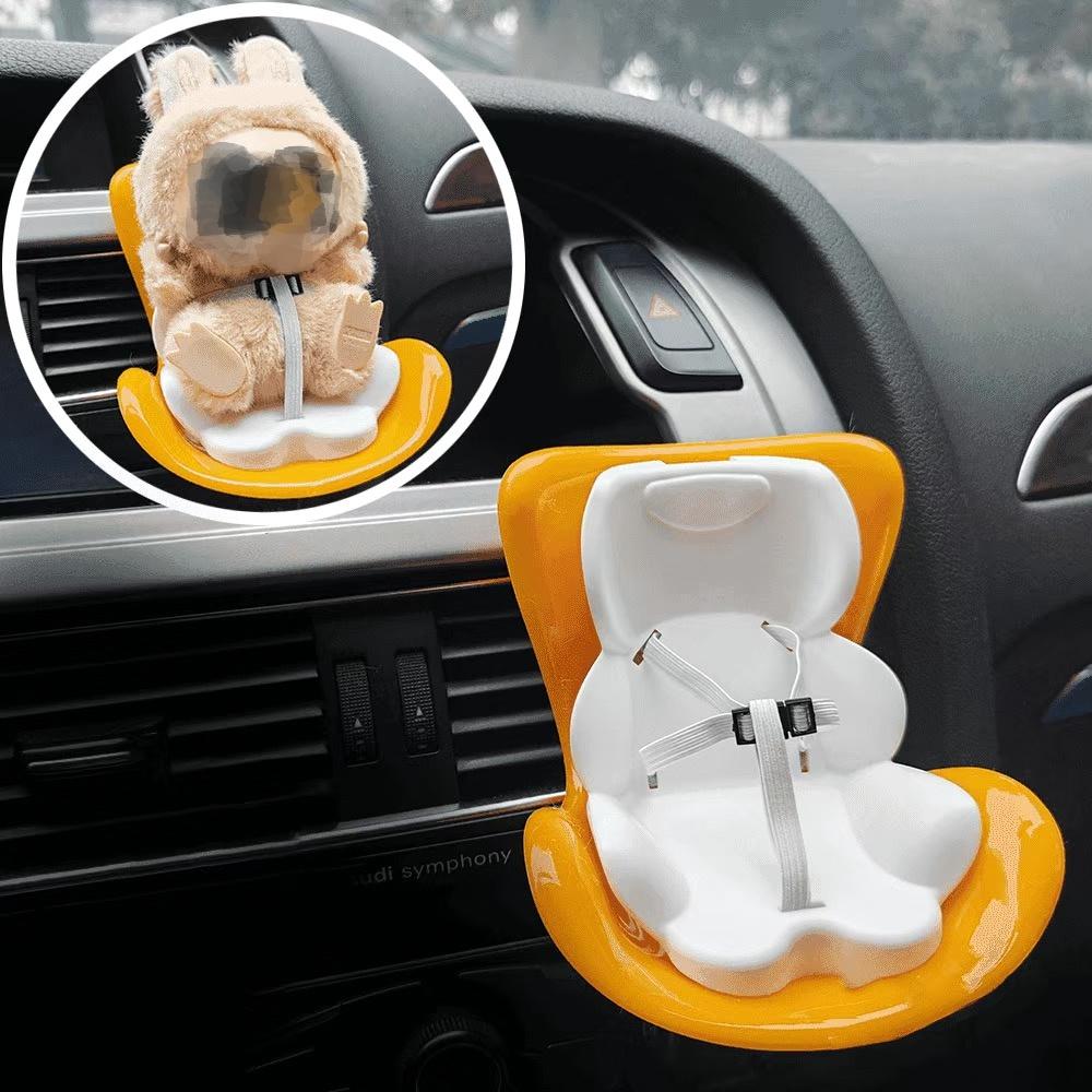 Asiento de Seguridad para Muñeca de Coche para Labubu 17-19cm Modelo de Silla de Dibujos Animados Decoración de Salida de Asiento de Coche para Muñeca Labubu Accesorios para Coche Interior