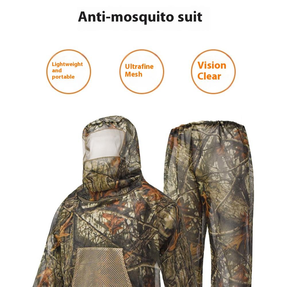 Camouflage Geely Suit Camouflage Adventure Camping Mountaineering Mesh Hooded Mosquito-proof Suit Beekeeping Mosquito-proof Fishing Suit