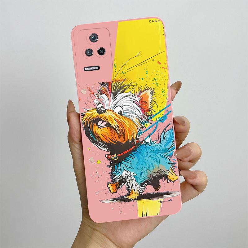 For Xiaomi Poco F4 Phone Case POCOF4 5G Silicone Soft TPU Protective Back Cover Casing Painted Printing Shockproof Shell