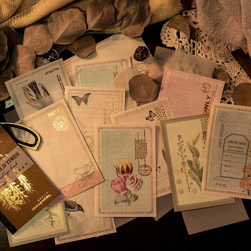 Vintage Gold Foil Scrapbook Paper - 6 Designs