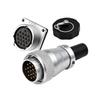 Weipu WS28 23-Pin Aviation Plug Connector, Male-Female Threaded, 479-Hole, 10P12, 16-Pin, 20/26-Pin