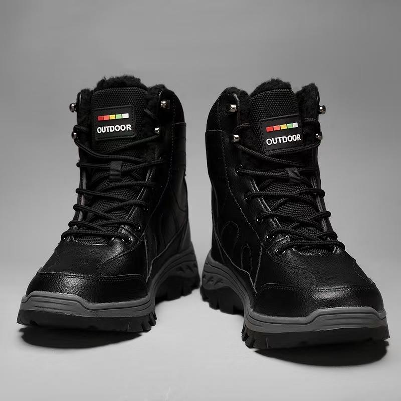 TUINANLE Женские зимние толстые нескользящие ботинки для снега — фото 10