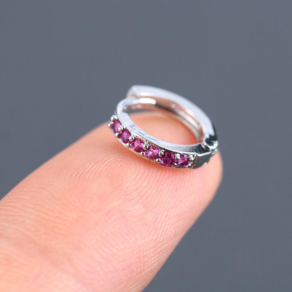 Huggie Hoop Earring Nose Ring Cubic Zirconia CZ Ear Piercing Zircon Ear Stud Colorful CZ Earrings