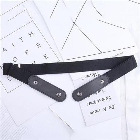 Women's Seamless Elastic Belt for Jeans - Invisible, No-Buckle, Summer Fashion Accessory