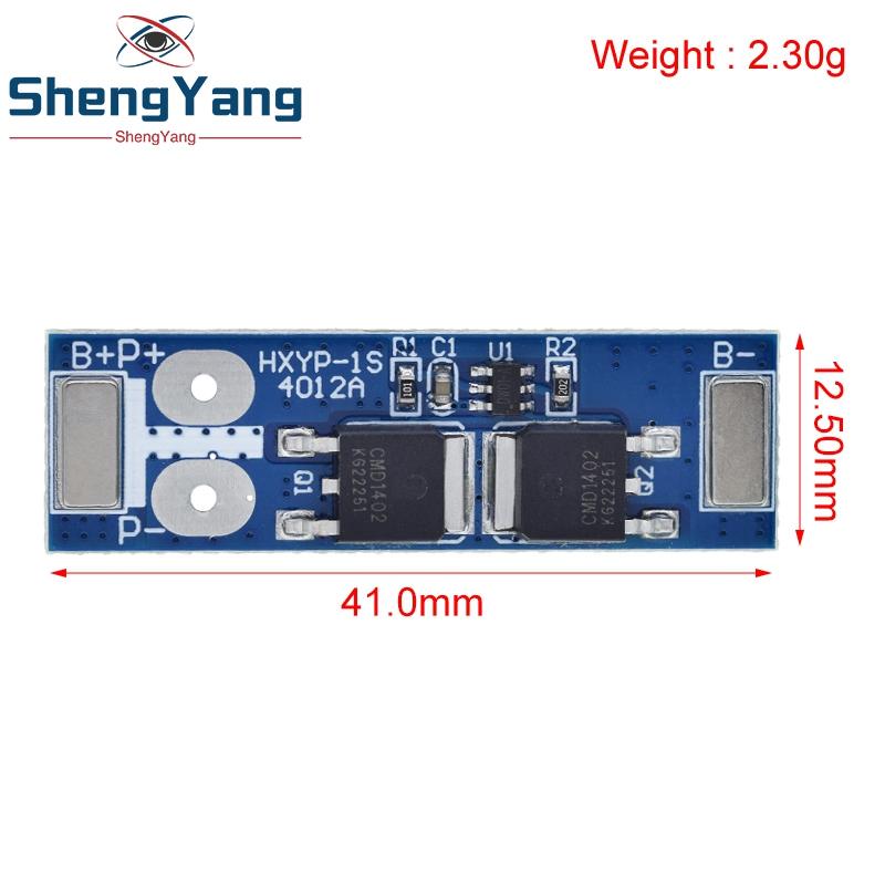 1S 12A 3.7V Li-ion / 3.2V Lifepo4 18650 Battery Charging Protection Board TZT Short Circuit Protection BMS PCM
