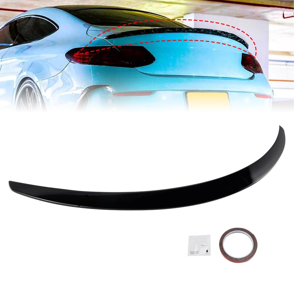 Gloss Black Rear Spoiler For Mercedes-Benz C-Class W205 C205 Coupe 2014-2021
